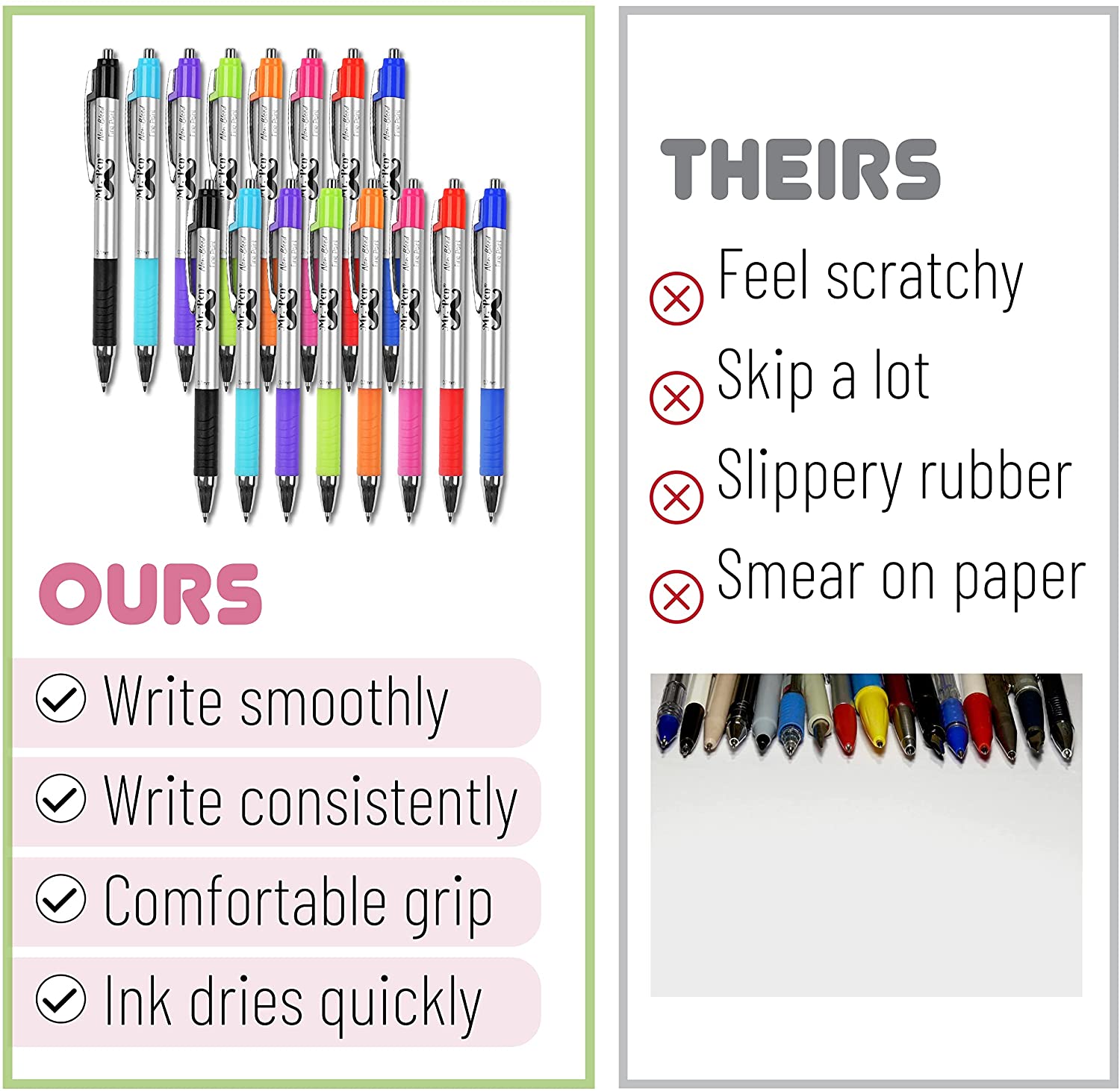 Mr. Pen- Pens, Bible Pens, 16 Pack, Colored Pens, Pens for
